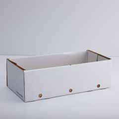 #702 One Peck Produce Carton -  Plain White