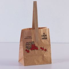 Kraft Apple Wet Strength Bag - Eat Local, Eat Fresh - Produce of USA