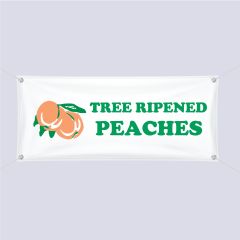 Banner ''Tree Ripened Peaches''  - 3' X 10'
