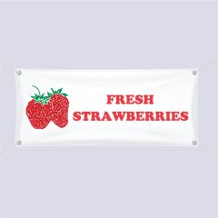 Banner ''Fresh Strawberries'' -  3' X 10'