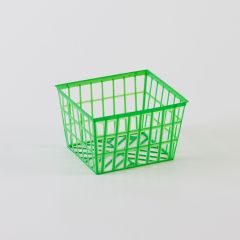 Pint Plastic Mesh Tray - Green Oblong