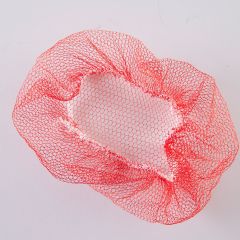 Net Berry Cap With Elastic Band - Red
